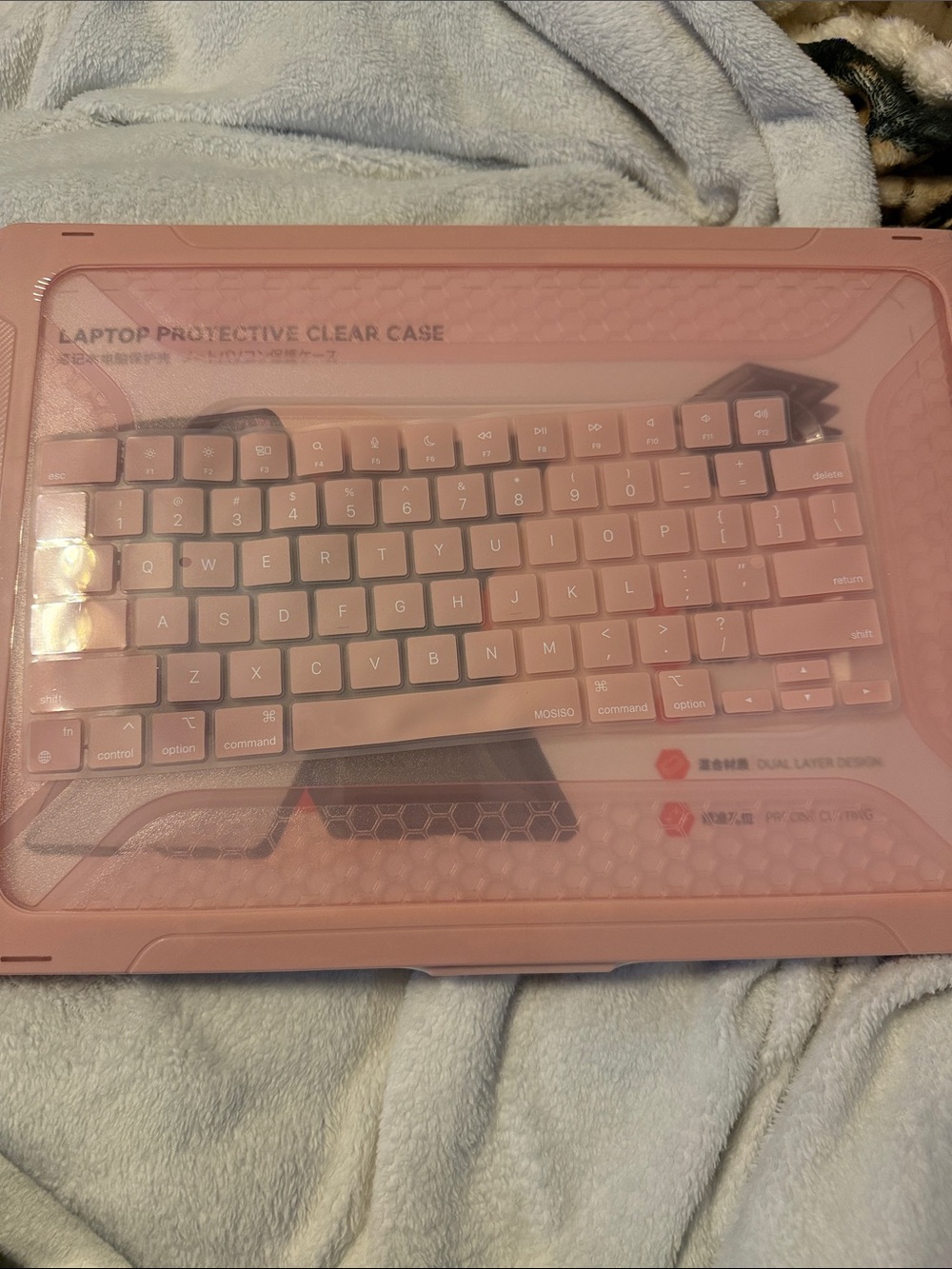 Pink Clear Protective Keyboard Case for MacBook 16 inch